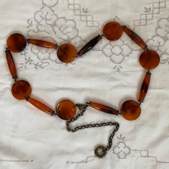 Talbots faux tortoise chain belt - Picture 3 of 6